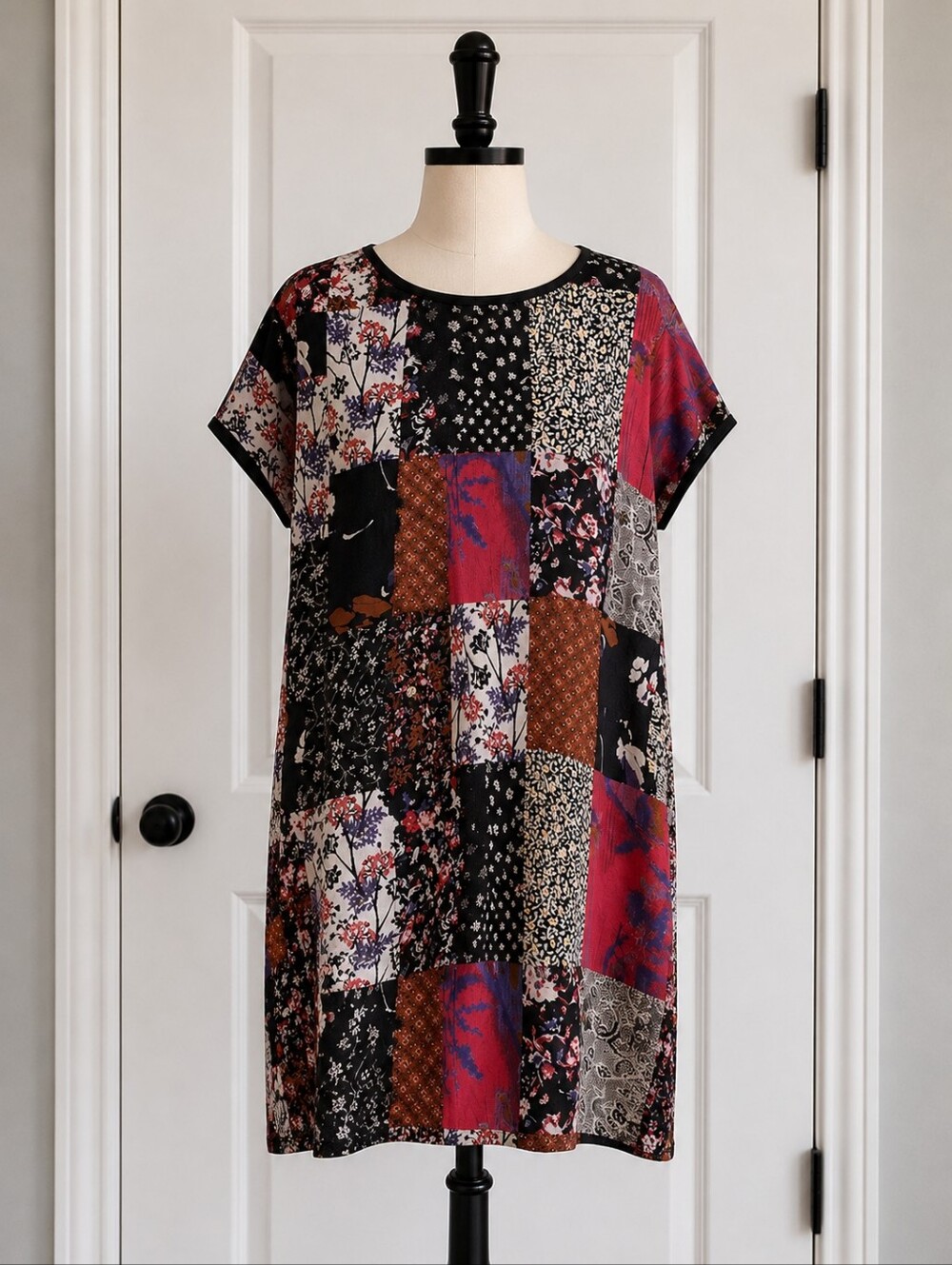 Only September Patchwork Floral Dress Size M Boho